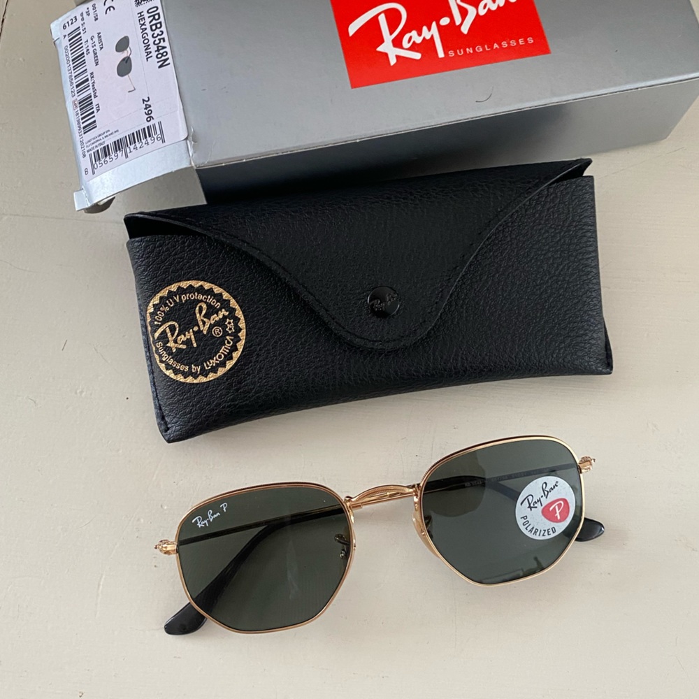 Ray ban polarized hexagonal flat lens